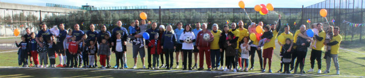 Foto di gruppo - Carcere di Velletri, 3 dicembre 2017 - Partita con Papà